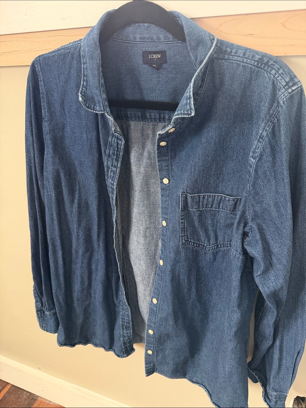 J. Crew Blue Denim Button-Up Shirt